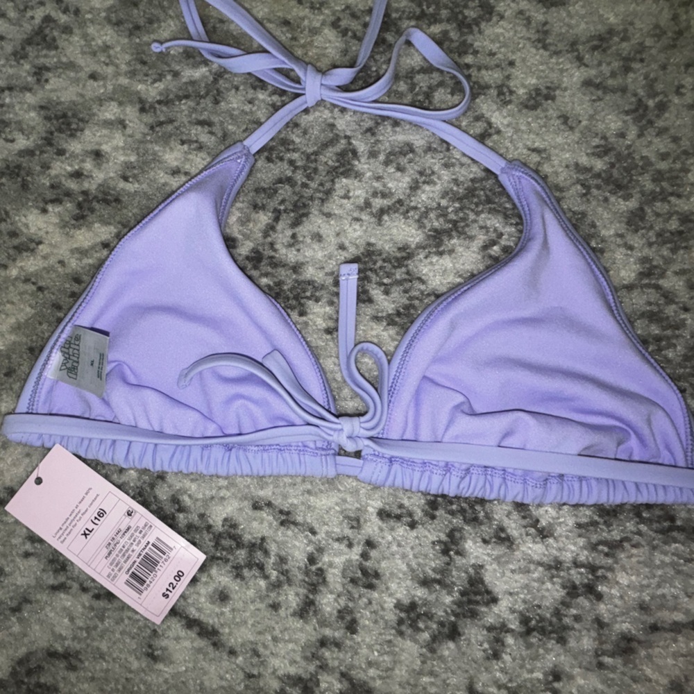 NWT Wild fable Light Purple / Lavender Triangle Bikini Top Size: Medium - Picture 4 of 4